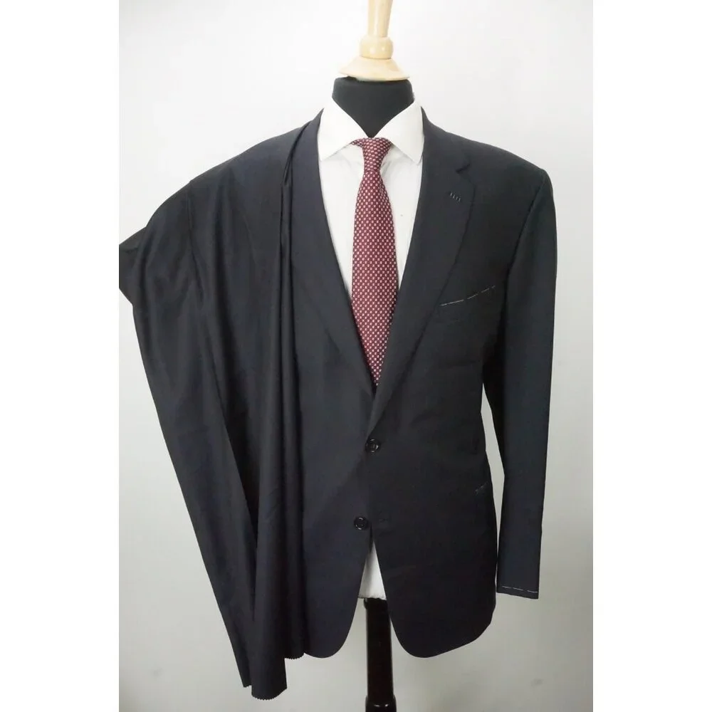 Brioni NM Colosseo Navy Blue 100% Wool 2 Pc Suit Jacket Pants 50R BIG BRAND NEW